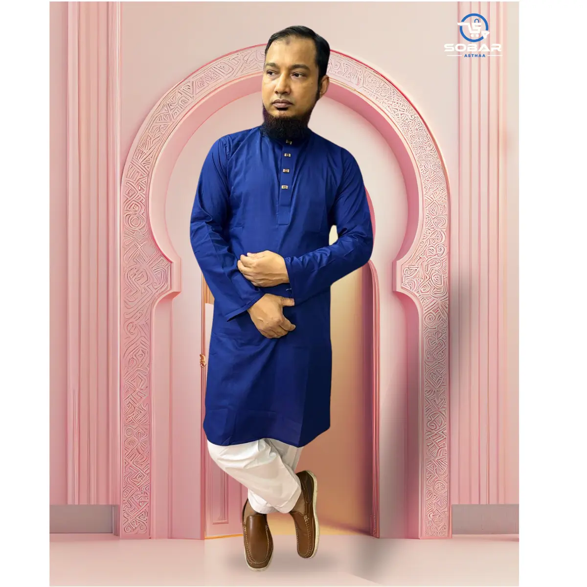 New Navy Blue Color Panjabi Collection - Image 3